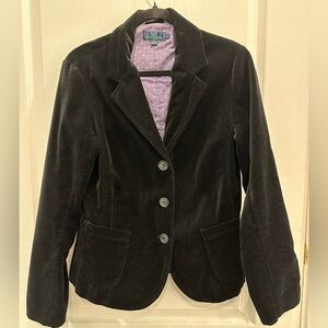 Boden Velvet Black Blazer, UK size 14 (US 10)